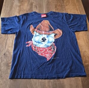 Coca-Cola 1996 Cowboy Polar Bear T-Shirt XL